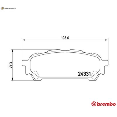 BREMSBELAGSATZ SCHEIBENBREMSE P 78 014 FÜR SUBARU EJ22E 2.2L EJ255/EJ251 2.5L