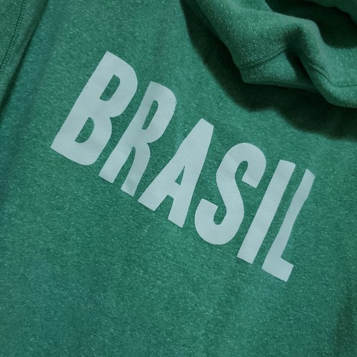 Roots of Fight Hoodie Mens Large Green Pele 10 Brasil Futbol Soccer Jumper ROF - Picture 13 of 18
