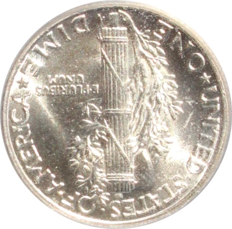 1934 MS66FB Mercury Dime, PCGS 16057789 CAC - Image 2 of 4