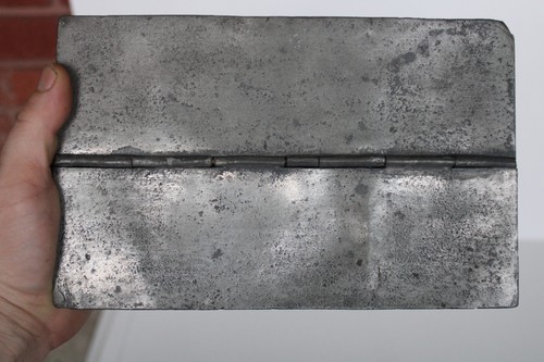 Antique 18th / 19th Century Footed Pewter Inkwell Sander Primitive Desk Set-8.5" - Picture 5 of 24