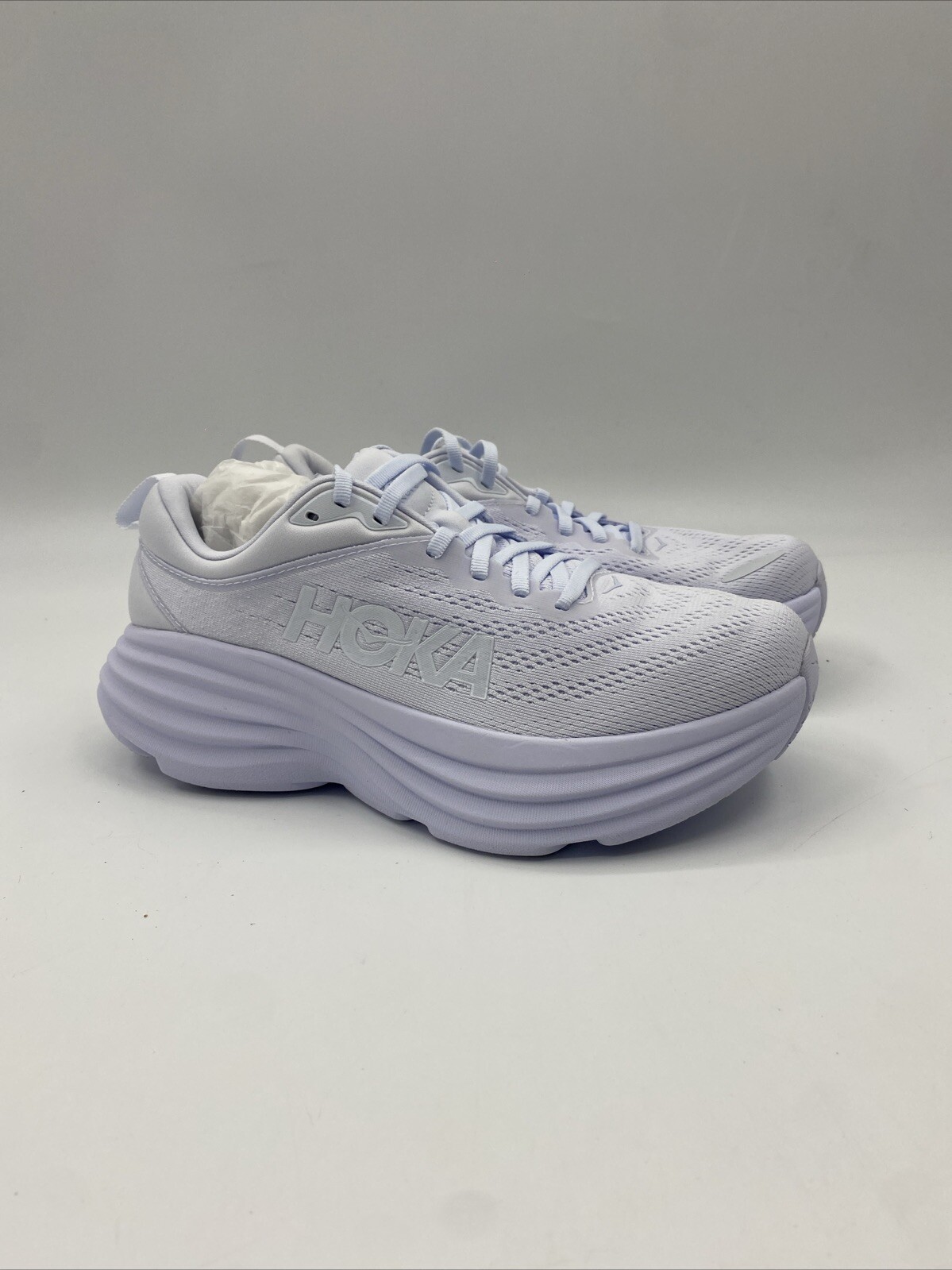 Hoke One One Bondi 8 White Running Shoes 1127952-WWH Women’s Sizes 7.5B-9.5B