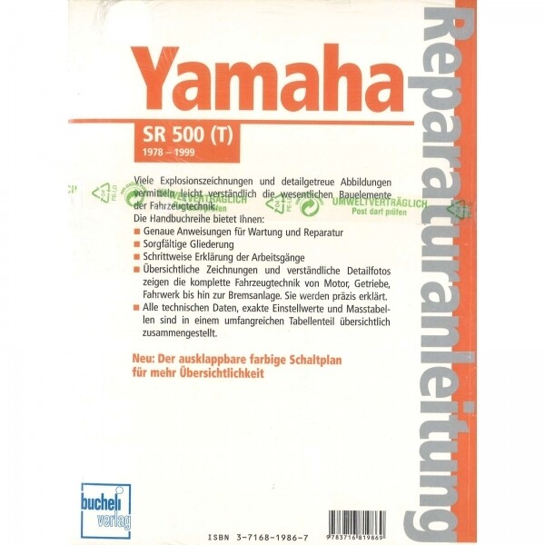 Thumbnail - Yamaha Sr 500 (t) (1978-1999) Reparaturanleitung Bucheli Verlag