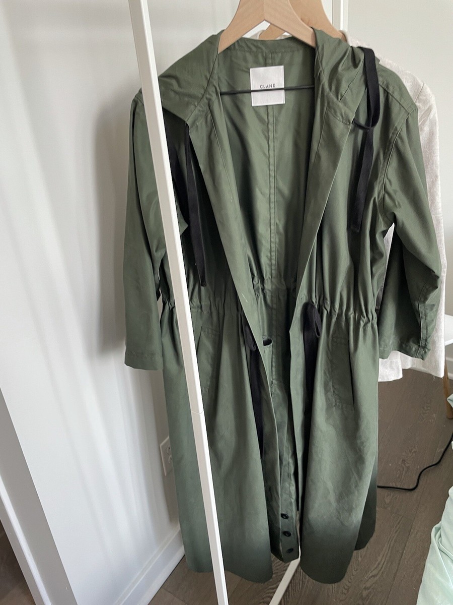 CLANE japanese brand long spring coat in pine green** Fits Like A