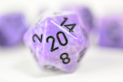 Chessex POD Exclusive Francis Speckled Set of 7 RPG Polyhedral Dice Purple