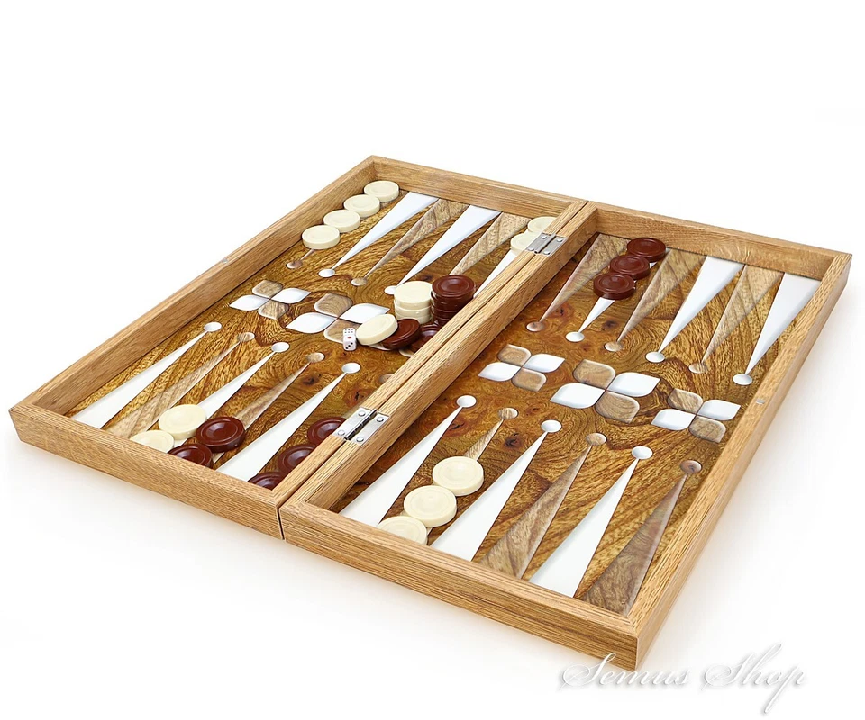 Luxus 3D Wood Backgammon Tavla XXL B  - Ware - Bild 4 von 4