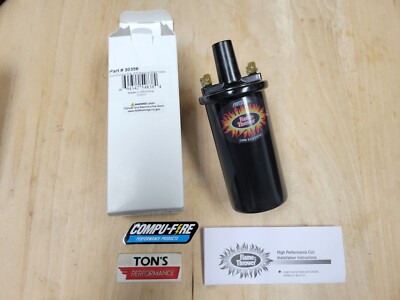 Compu Fire Coil Black Compu-Fire 30356 Ignition Coil 40,000-Volt 3.0-Ohms Oil Filled ...