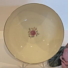 Vintage ~ LENOX ROSELYN X-304 ROSE AND GOLD ~ Ivory Bone China ~9" Serving Bowl