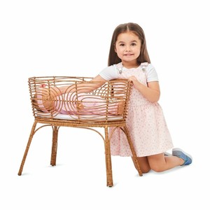 rattan baby doll bassinet