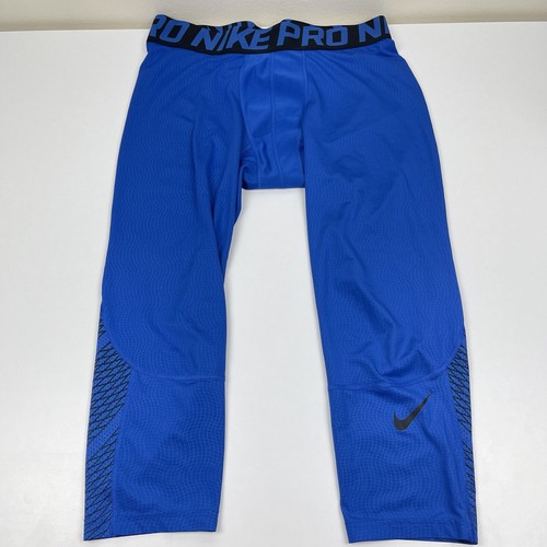 Nike Pro Dri Fit Men Blue Compression 