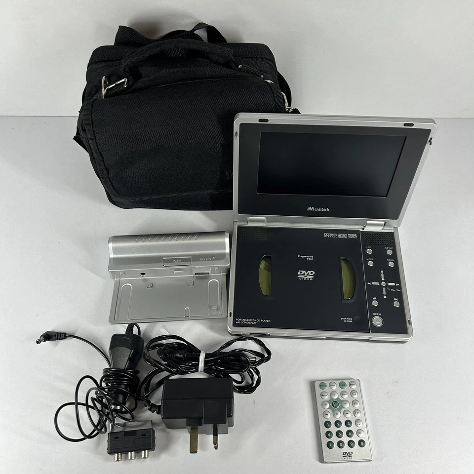 Reproductor de CD DVD portátil Mustek PL407H 7" con estuche cargador repuesto/reparación de batería Foto 4 de 4