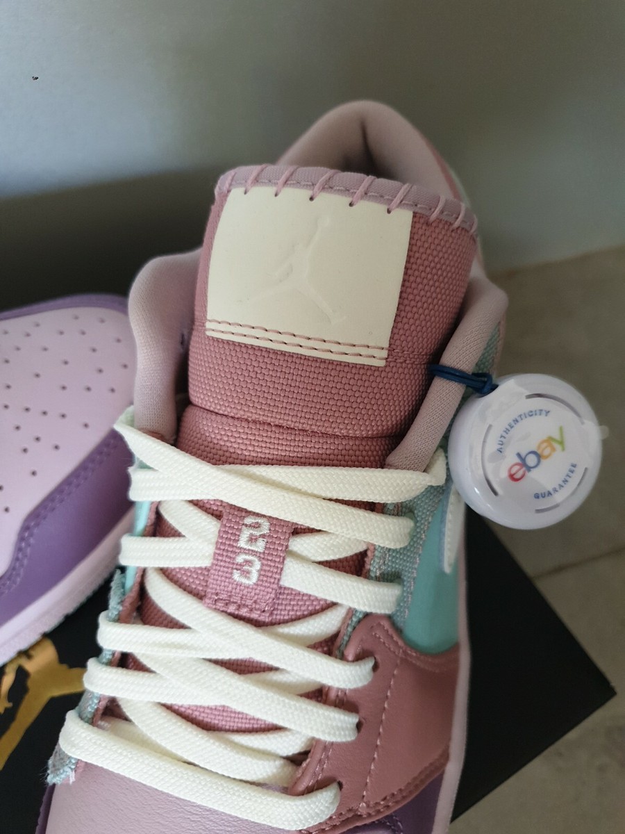 White Low Pastel Purple Pink And Purple Low Top Jordans Rare