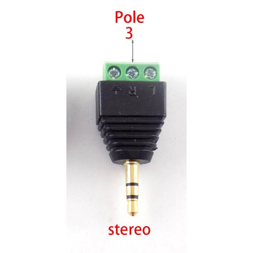 Conector macho de 3,5 mm 3/4 polos hágalo usted mismo a terminal de audio conector auxiliar adaptador de enchufe estéreo - Imagen 7 de 8