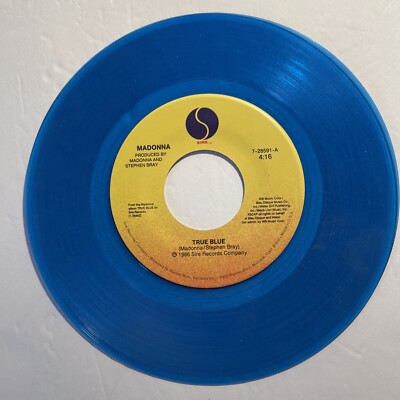 MADONNA True Blue ~ 45 RPM Limited Edition Blue Vinyl Pressing