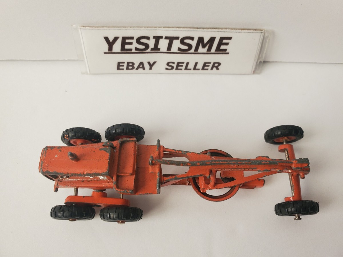 Vintage Zylmex Zee Toys 8102 Orange Caterpillar Road Grader 1970s