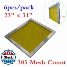6pcs/pack 23" x 31" Screen Printing Aluminum Frame 305 Yellow Mesh Local pickup