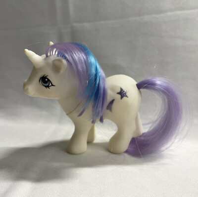 1984 Baby Glory Hasbro G1 Vintage My Little Pony Purple & Blue, Glitter Star