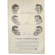 Vintage 1960 Bell Telephone System Friendships Ad Advertisment