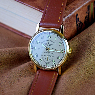 Soviet Vintage WristWatch Pobeda Sturmanskie Yuri Gagarin - Foto 11