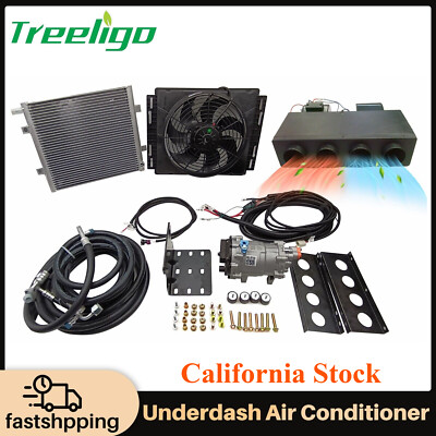 12V Electric Cool&Heat Underdash Air Conditioner DC Auto Pickup Car A/C Kit
