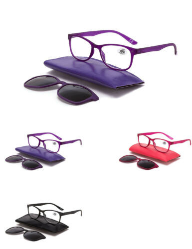 Reading Glasses with Clamita Men Women Clip On Polarized Sunglasses Unisex-image