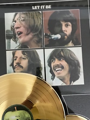 THE BEATLES ~ LET IT BE ~ GOLD RECORD WITH 45 APPLE LABEL