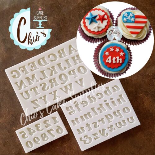 Mini Alphabet Silicone Mold, 3 pieces: uppercase, lowercase, numbers. - Picture 7 of 12