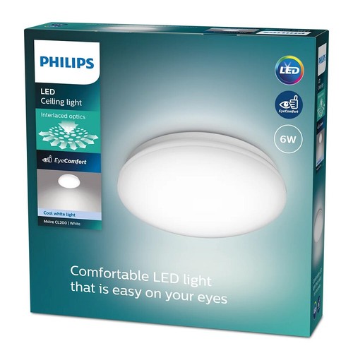 Philips LED Deckenleuchte Moire ø22cm weiß universalweißes Licht 4000K IP20 - Picture 4 of 4