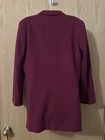 Vintage LL Bean Blazer Women's 10R Maroon Wool Cashmere Long Line Work Career — photo 4