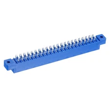 Card Edge Connector Blue Socket 44 Pin Solder Eyelet 3.96mm Pitch