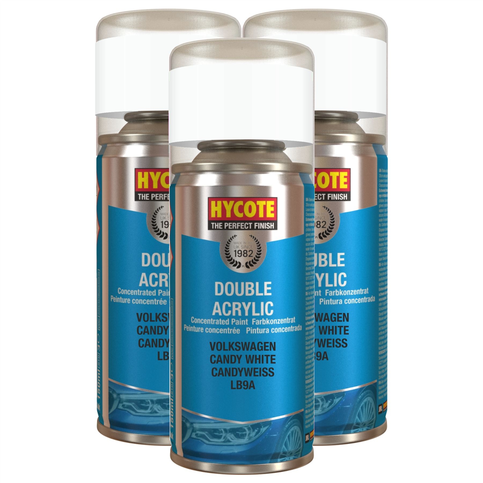 Hycote XDVW603 Volkswagen Candy White 150ml *3