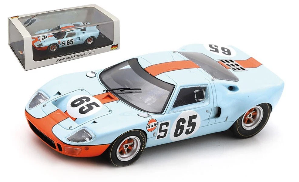 Miniature Ixo 1/43 Ford GT40 Gulf, Le Mans 1968 #11 Oliver Muir, LMC027