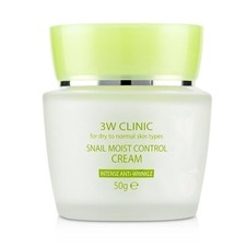 3W Clinic Snail Moist Control Cream - For Dry to Normal Skin Types 50g