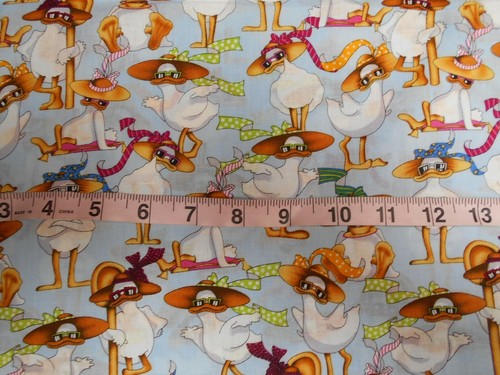 Mitzi the Duck by Springs 100% cotton novelty print BTY Yard - Picture 2 of 3