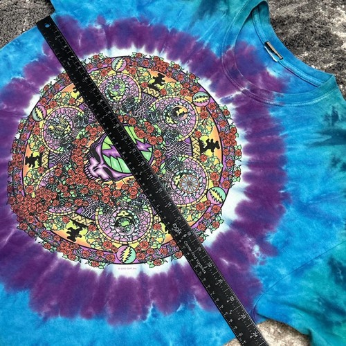 Vintage Grateful Dead Shirt Mens XL Liquid Blue Tie Dye Garcia Bear Jester Space - Picture 5 of 6