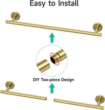 Brushed Gold 18" Towel Bar 18 Inch Towel Rack for Bathroom Wall-Mounted, US304