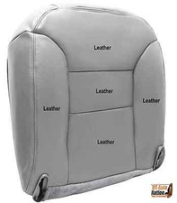 1995-1999 Chevy Tahoe Suburban Genuine Leather Driver Bottom Seat Cover Gray