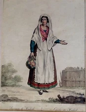 Madrid, Original Lithograph Servant, 1825