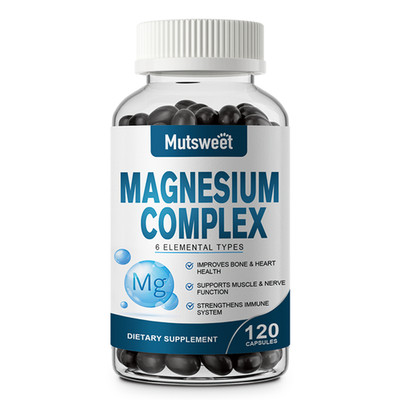 Magnesium Complex Supplement Citrate Malate Taurate Oxide Muscle Joint 120ct