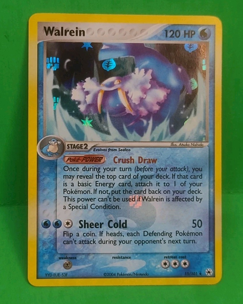 2004 Pokemon EX Hidden Legends Walrein 15/101 Reverse Holo Rare MINT CONDITION