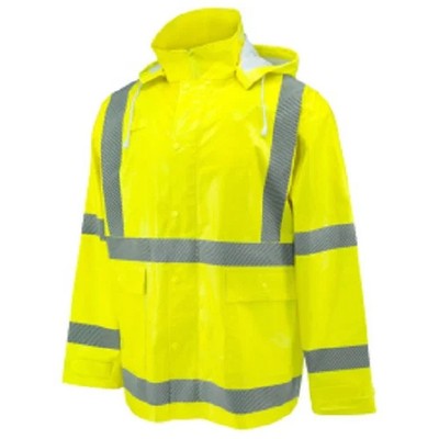 Radians RW08J-3ZDL-M Rainwear/High Visibility Rainwear Lime - Size M 1EA