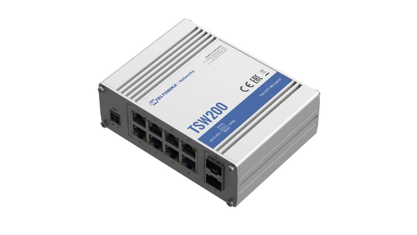 Switch PoE+ 8x RJ45 1000Mbps PoE+, 2x SFP, 240W TSW200 TSW200