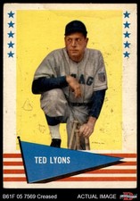 1961 Fleer #122 Ted Lyons White Sox HOF 3.5 - VG+