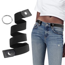 Elastic No Buckle Belt Adjustable Invisible Waist Belt for Jeans