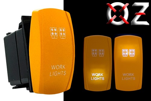 WORK LIGHTS On/Off Yellow Rocker Switch Power Busbar Wire Harness Kit Can-Am X3 - 第 4/9 張圖片