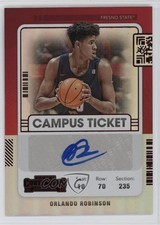 2022-23 Panini Chronicles Draft Picks Campus 78/99 Orlando Robinson Auto 3i2