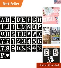 10 Inch Letter Stencils Symbol Numbers Craft Stencils, 42 Pcs Reusable Alphab...