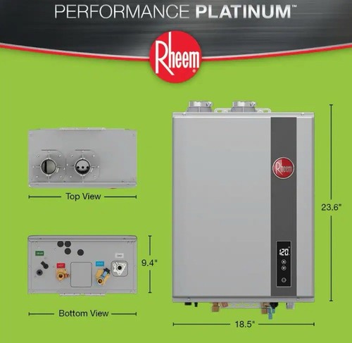 RHEEM ECOH160DVLN-3 Condensing Tankless Gas Water Heater 8.4 GPM 157,000 BTU * - Picture 2 of 7