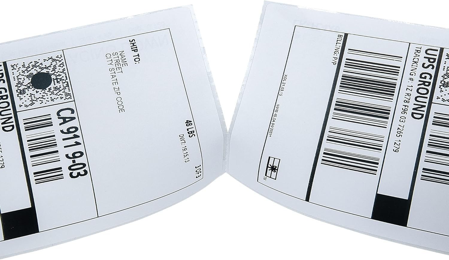 4000 Fanfold 4x6 Direct Thermal Labels - For Zebra 2844 Printers Shipping 858340