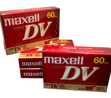 Maxell Mini DV Camcorder Digital Cassette Set, 60 Mins. 4 , New, FREE Shipping