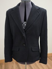 New York  Company Black Wool Fitted Two-Button Blazer
